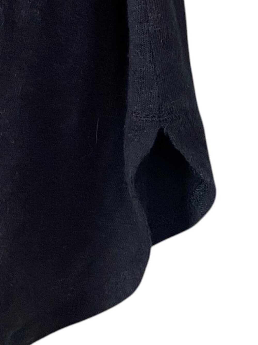 Tahari Linen Blend Button Down Shirt Black 3/4 Roll Sleeve Minimalist Capsule-1X - Picture 7 of 11